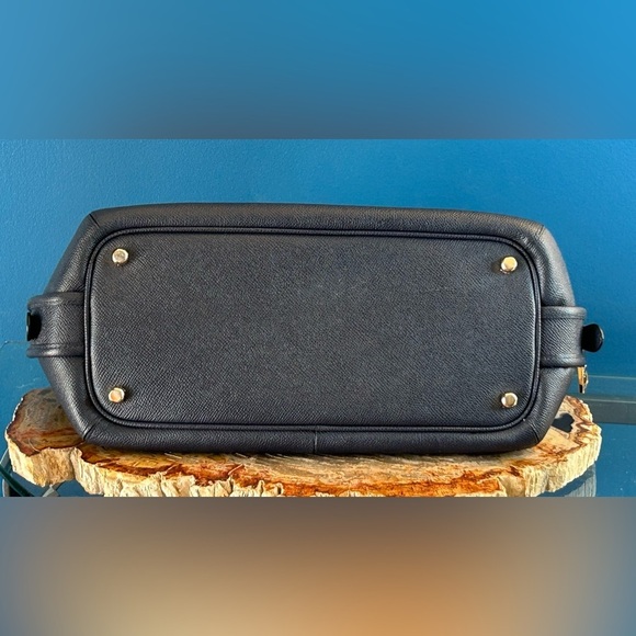 Coach Prince Street Midnight Blue Crossgrain Leather Domed Satchel 34939 - Picture 11 of 17